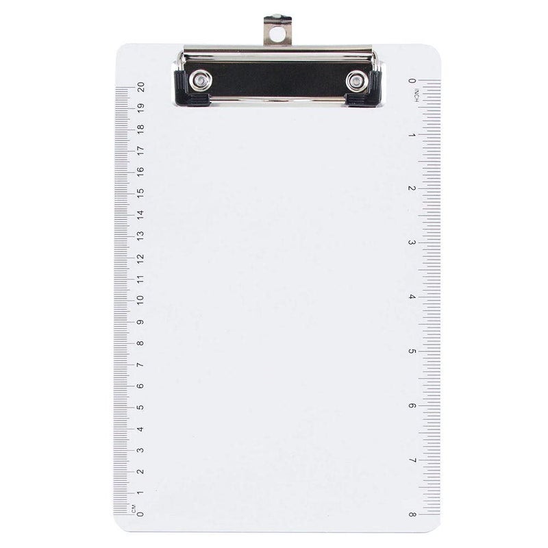 JAM PAPER Small Plastic Memo Clipboards with Low Profile Metal Clip - Mini (6 x 9) - Clear - Clip Board Sold Individually - Image 2